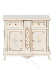 (image for) Miniature White Sideboard for Dollhouses