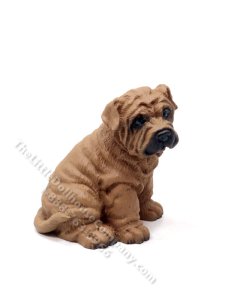 (image for) Miniature Brown Shar Pei for Dollhouses