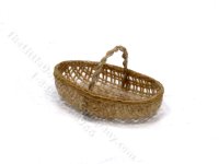 (image for) Miniature Oval Hand Basket for Dollhouses
