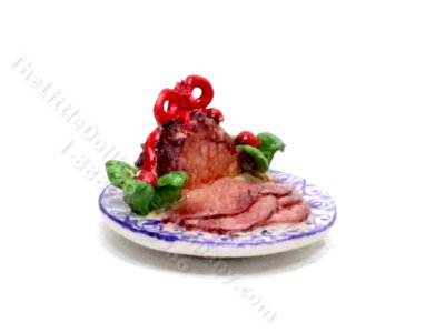 (image for) Miniature Christmas Roast on a Decorative Plate
