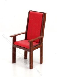 (image for) Miniature Walnut Dining Room Set for Dollhouses - Grey