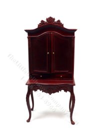 (image for) Miniature Bespaq Mahogany Secretary Desk for Dollhouses