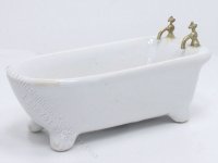 (image for) As-Is Miniature Classic White Bath Tub for Dollhouses