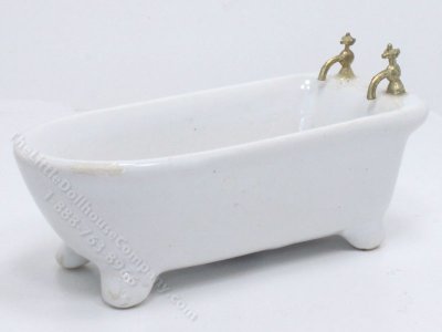 (image for) As-Is Miniature Classic White Bath Tub for Dollhouses