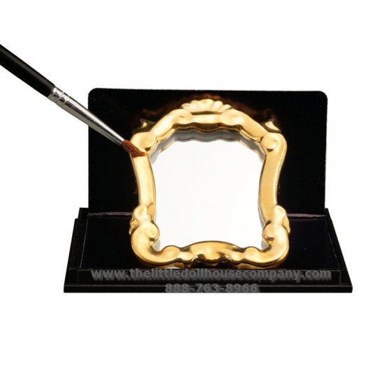 (image for) Miniature Gold Baroque Mirror for Dollhouses