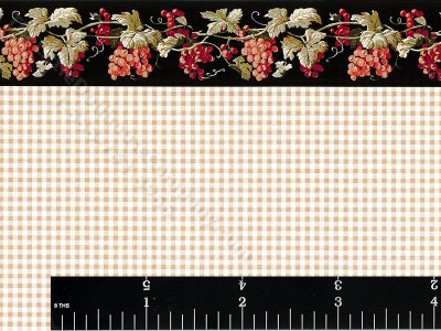 (image for) Beige Gingham Miniature Wallpaper for Dollhouses