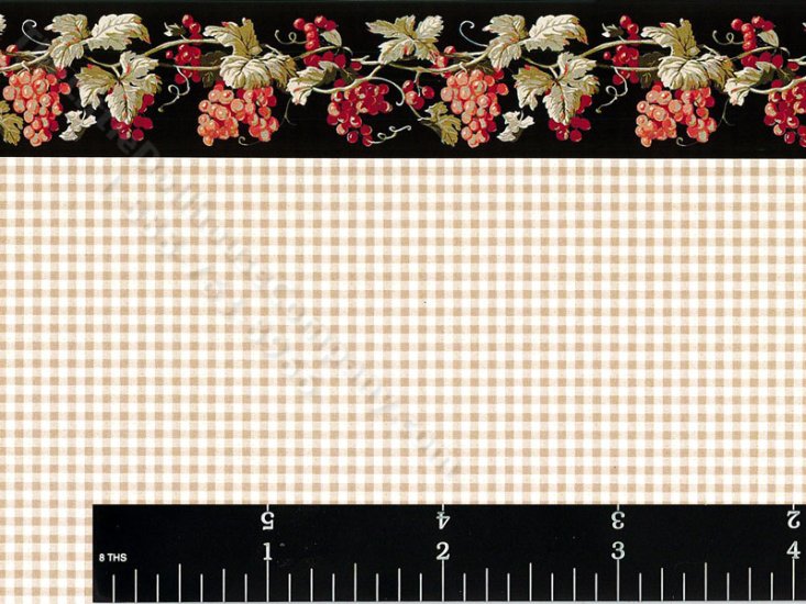 (image for) Beige Gingham Miniature Wallpaper for Dollhouses