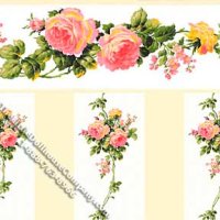 (image for) Dollhouse Scale Model Wallpaper Melissa Cream Stripe Pattern