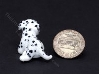 (image for) Miniature Porcelain Dalmatian Dog Figurine for Dollhouses