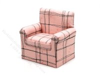 (image for) Miniature Sketch Plaid Armchair for Dollhouses