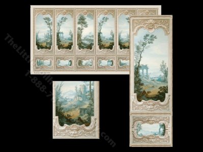 (image for) Miniature Wall Panel Wallpaper for Dollhouses