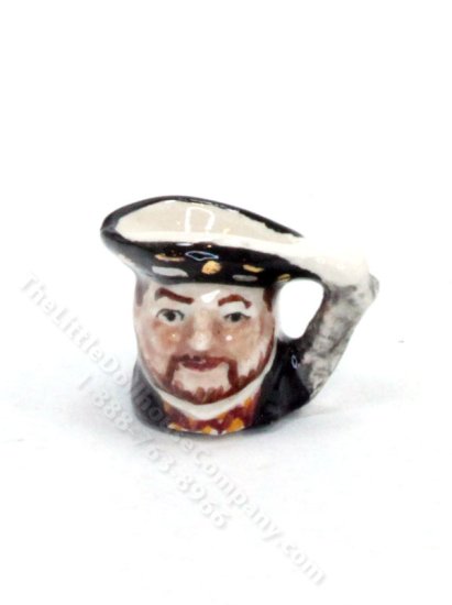 (image for) Vintage Miniature King Henry VIII Toby Mug for Dollhouses