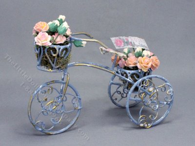 (image for) Miniature Flower-Filled Bicycle for Dollhouses