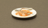 (image for) Miniature British Beans On Toast Dish for Dollhouses
