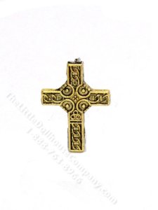 (image for) Miniature Ornate Gold Cross for Dollhouses