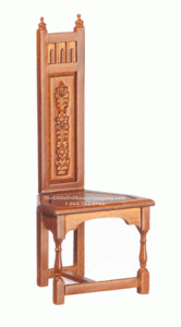 (image for) Miniature Walnut Chair for Dollhouses
