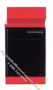 (image for) Dollhouse Scale Model Red Dishwasher