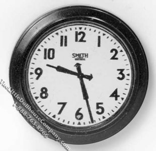 (image for) Miniature Black Round Wall Clock for Dollhouses