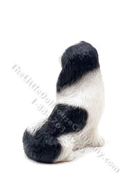 (image for) Miniature Black Japanese Chin Dog for Dollhouses