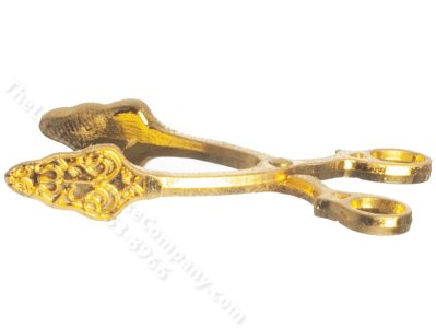 (image for) Miniature Gold Tongs for Dollhouses