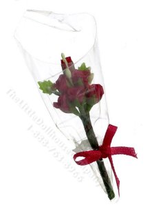 (image for) Miniature Bouquet of Roses for Dollhouses - Red
