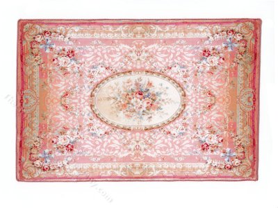 (image for) Miniature Medium 'Elenore' Rug - Pink and Blue Floral