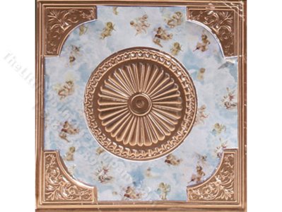 (image for) Dollhouse Scale Model Copper Square Ceiling With Angel