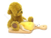 (image for) Miniature Bear on Wood Board by Sue Wilkes of Shoebutton Bears