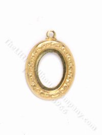 (image for) Miniature Engraved Metal Oval Frame