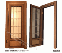(image for) Dollhouse Miniature Engraved Glass Door Kit