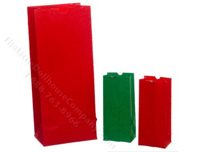 (image for) Miniature Christmas Bags for Dollhouses (3pcs)