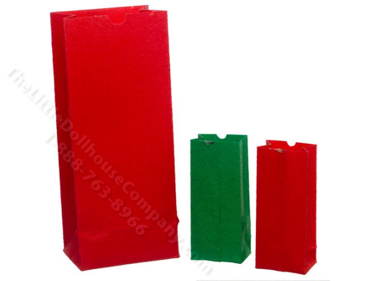 (image for) Miniature Christmas Bags for Dollhouses (3pcs)