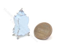 (image for) Miniature French Rococo Style Table/Mantel Clock - Blue