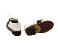(image for) Miniature Leather Mens Golf Shoes by Judith Blondell for Dollhouses