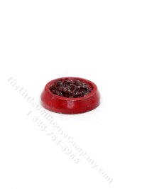 (image for) Miniature Filled Red Dog Dish for Dollhouses