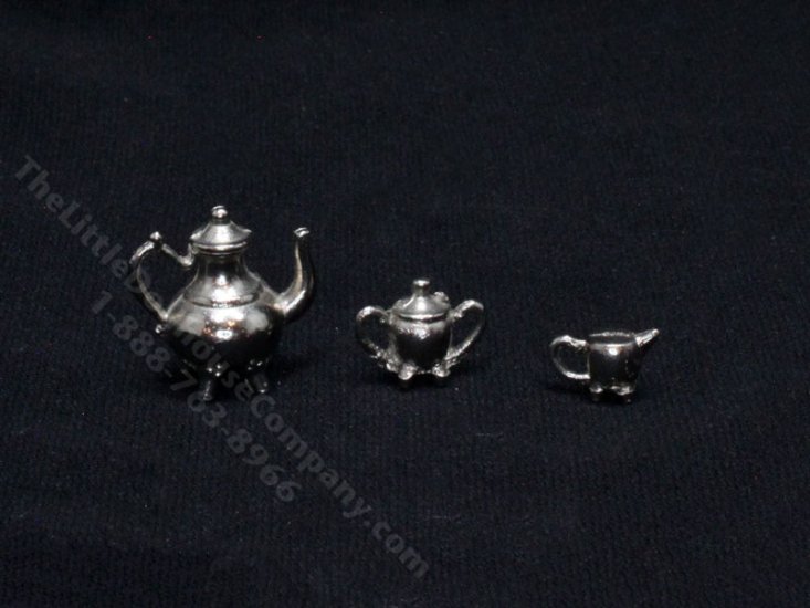 Miniature Metal Tea Set for Dollhouses [MJD 4105] | The Little ...