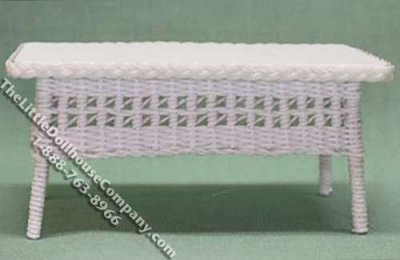 (image for) Miniature Wicker Coffee Table Kit for Dollhouses