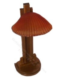 (image for) Miniature Art Deco Amber Clam Shell Lamp by Jim Pounder