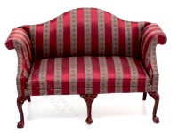 (image for) Miniature Striped Settee for Dollhouses