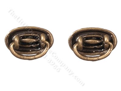 (image for) Miniature Antiqued Brass Drawer Pulls (2/pk)