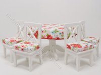 (image for) Miniature Springing Flowers Kitchen Table Set For Dollhouses