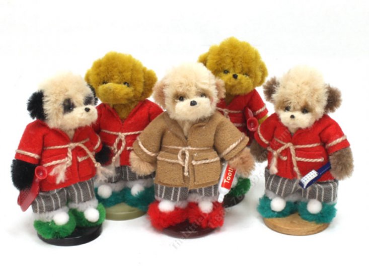 (image for) Miniature Teddy Bear in Robe by Sue Wilkes of Shoebutton Bears