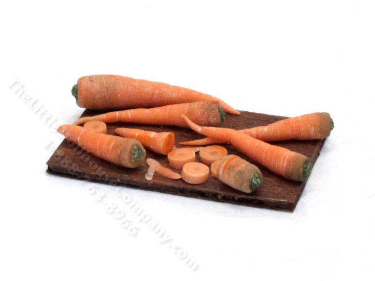 (image for) Miniature Carrots Cutting Board for Dollhouses