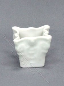 (image for) Miniature Wavy Porcelain Planter for Dollhouses