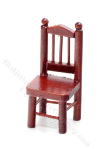 (image for) 1/2" Mahogany Chair for Dollhouses
