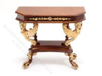 (image for) Miniature Empire Side Table for Dollhouse - Walnut