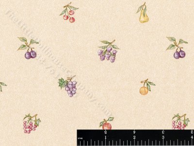 (image for) Fruit Pattern Miniature Wallpaper for Dollhouse