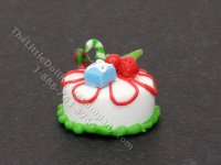(image for) Miniature Round Christmas Cake for Dollhouses