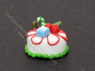 (image for) Miniature Round Christmas Cake for Dollhouses