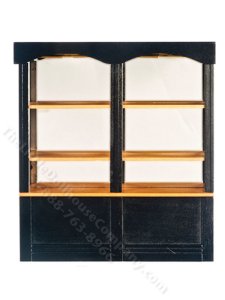 (image for) Miniature Black 1950's Back Counter for Dollhouses